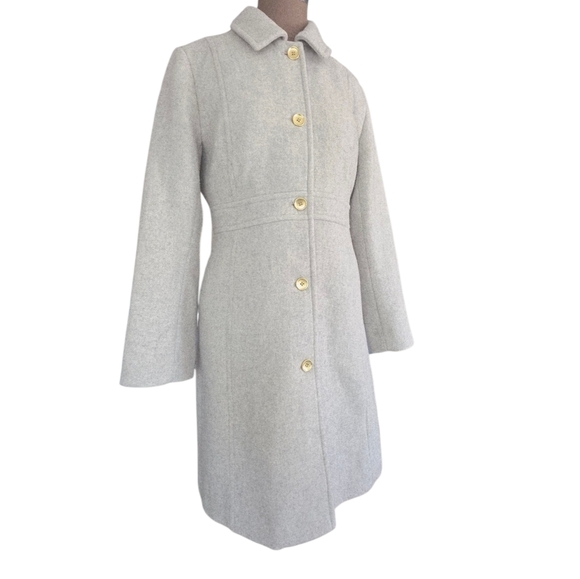 J.Crew Wool-blend Lady Coat / Jacket AT107  Heather Dusk Grey Size 12 - Picture 2 of 16